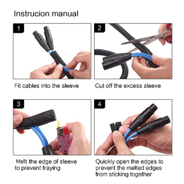 Cord Protector Wire Loom Tubing - 10ft Black