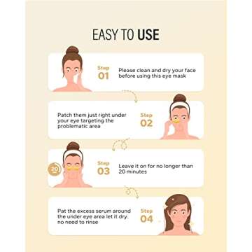 Maskiss 24k Gold Under Eye Patches (15 Pairs), eye mask, Collagen Skin Care Products, Eye Patches for Puffy Eyes, eye masks for dark circles and puffiness