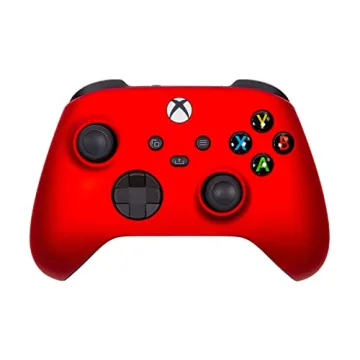 Xbox One Series X S Custom Soft Touch Controller - Soft Touch Feel, Added Grip, Metallic Red Color -...