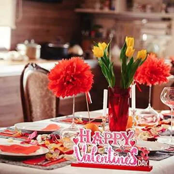 Sumind Valentine's Wooden Sign Table Decoration Set