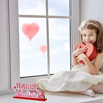 Sumind Valentine's Wooden Sign Table Decoration Set