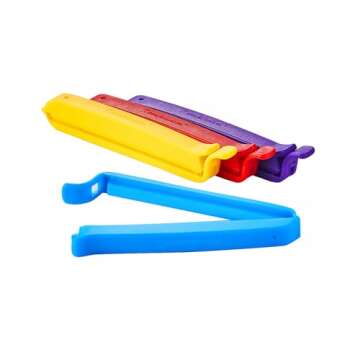 Keenpioneer Decorating Bag Sealing Clips, 32 Pack, Multipurpose for Food and Snack Storage, 3inch and 4inch Long