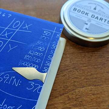 Stellar Factory Book Darts: Thin Stainless Steel Mini Bookmarks - 50 Count