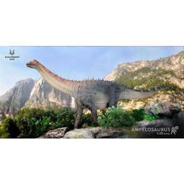 WLNTDOLA 1:35 Scale Ampelosaurus Figure - Realistic PVC Model for Home Decoration
