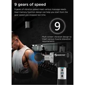 Booster Pro 2 Percussion Massage Therapy Massage Gun: Quiet + Powerful. Vibrating deep Tissue Ball Head, Deep Tissue Massage Gun, Latest Noise Reduction Technology
