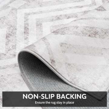 Boho Area Rug 5x7 Feet Modern Area Rug Neutral Carpet for Bedroom Decor, Livingroom Decoration Ideas, Play Room