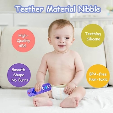YAPROM 2Pcs Silicone Baby Teething Toys | Safe Remote Design