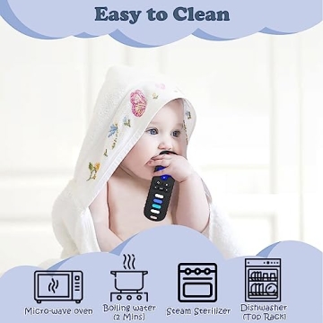 YAPROM 2Pcs Silicone Baby Teething Toys | Safe Remote Design