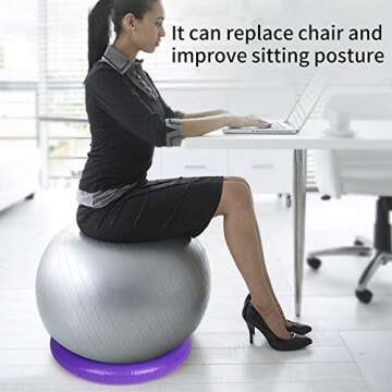 SZTLKHH Yoga Ball Base - Anti Slip, Fitness Stability