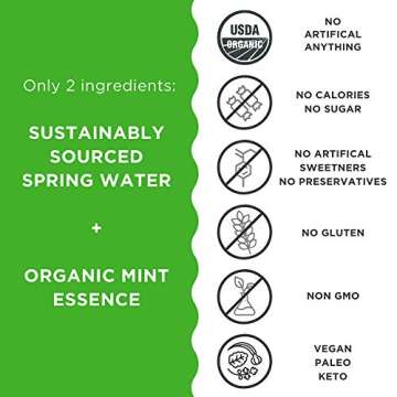 JUST Water Infused Mint Spring Water - Eco-Friendly and Refreshing