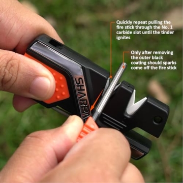 Versatile SHARPAL 101N 6-In-1 Knife Sharpener & Survival Tool