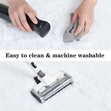 duduta White Soft Fluffy Rectangle Rug 3x5 ft, Shag Furry Plush Throw Rug for Bedroom Nursery Living Room Home Decor