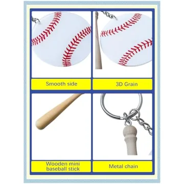 Taiyin Baseball Acrylic Keychain Set for Parties & Gifts