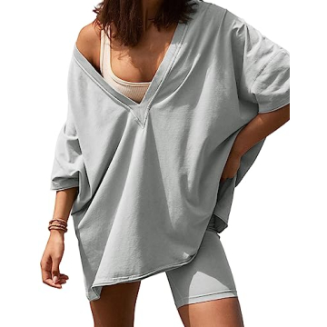 TAQCUX Summer Two Piece Oversized Workout Set for Women