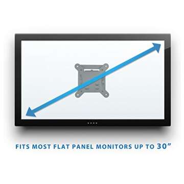 Mount-It! Small TV Monitor Wall Mount - Quick Release/ Fits 13-32 Inch Screens