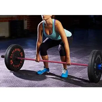 PAPABABE Olympic Barbell, 1500LB Capacity barbell Cerakote Coating Bar, Weightlifting Bar 2 Inch Barbell, for Powerlifting and Crossfit, Pink (25MM)