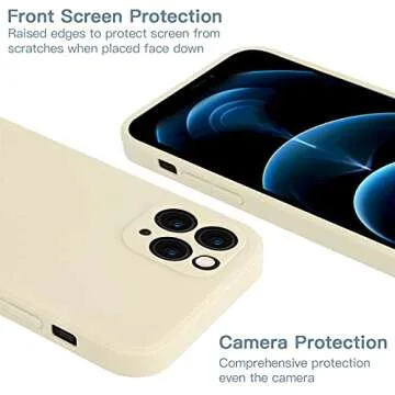 peafowl Case Compatible with iPhone12 Pro Max Matte Silicone Gel Cover with Full Body Protection Anti-Scratch Shockproof Case 6.7 inch (Antique White)