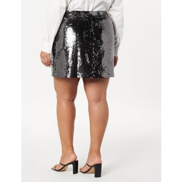 Flora Sequin Mini Skirt Pewter for Stylish Women