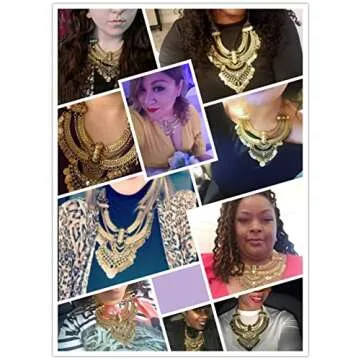 Thkmeet Bohemian Statement Necklace & Earrings Set