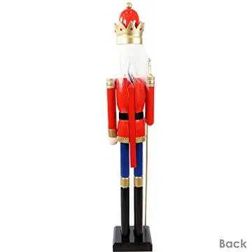 Sunnydaze Arnold The Strong 48-Inch Indoor Christmas Traditional Wooden Nutcracker Decor Statue