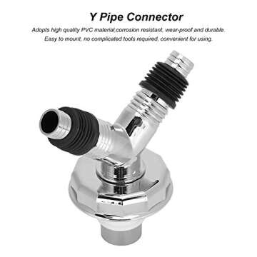 Garosa Dual Purpose Y-Shaped Pipe Connector Tee Joint Adapter Floor Drain Connector Adapter Sealing ...