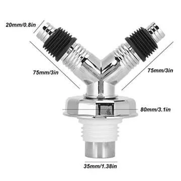 Garosa Y-Shaped Pipe Connector for Washing Machine Drain