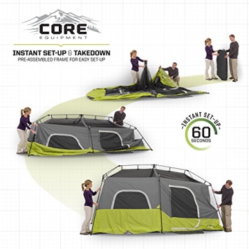 CORE Instant Cabin Tent Quick Setup Family Camping
