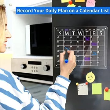 AITEE 16"x12" Magnetic Dry Erase Board Calendar for Fridge
