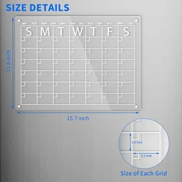 AITEE 16"x12" Magnetic Dry Erase Board Calendar for Fridge