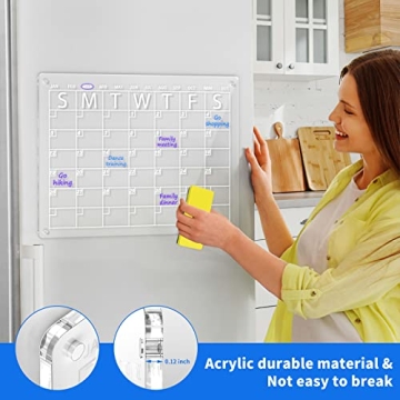 AITEE 16"x12" Magnetic Dry Erase Board Calendar for Fridge