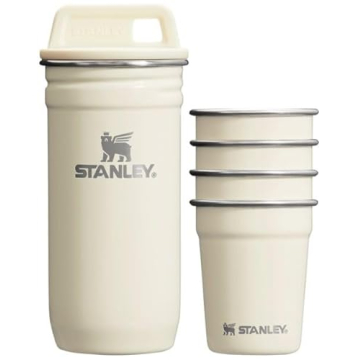 Stanley Adventure Nesting Shot Glass Set - 4 Stainless Steel Glasses with Travel Case