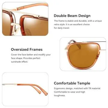 Dollger Oversized Aviator Sunglasses for All Occasions