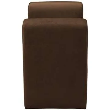 Meridian Furniture 180Brown Stylus Collection Modern | Contemporary Velvet Upholstered Bench with Soft Brown Velvet and Curved Arms, 31" W x 17" D x 24.5" H, Brown
