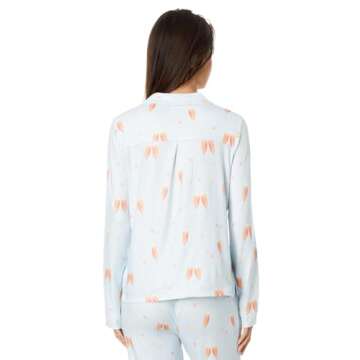 PJ Salvage Powder Blue Rose Pajama Set for Women