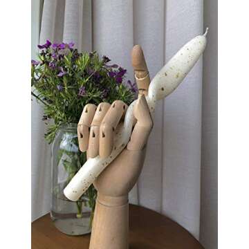 Curated Candles Co. - Handmade Twisted Taper Candles - Set of 3 Pieces Soy & Paraffin Blended Wax - 9.5 Inch x 7/8 Inch Tall Burning Candles - Set for Home Decor & Gift, Special Occasions