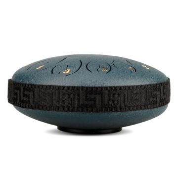 Rain Drum for Outside Garden- 13 Note 6.8 Inch Steel Tongue Drum, Chakras Steel Drum for Sound Heali...