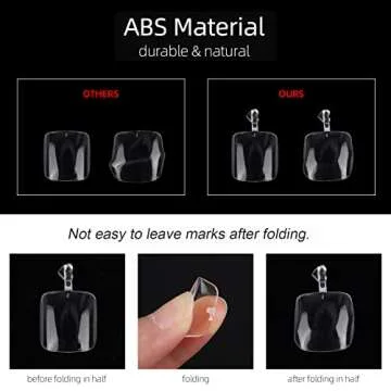 550Pcs Clear Acrylic Toenail Tips for Stunning Nail Art