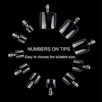 550Pcs Clear Acrylic Toenail Tips for Stunning Nail Art
