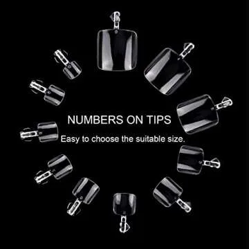 550Pcs Clear Acrylic Toenail Tips for Stunning Nail Art