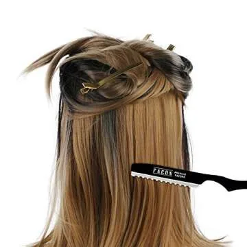 Facón Professional Hair Styling Thinning Texturizing Cutting Faether Razor + 10 Replacement Blades