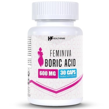 HealthFare Feminiva Boric Acid Vaginal Suppositories 30 Count