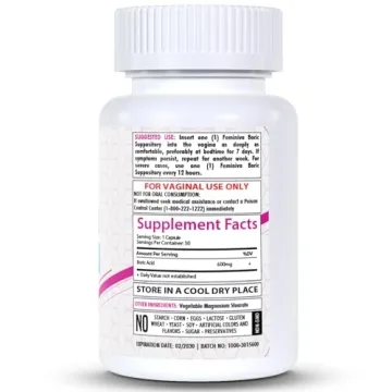 HealthFare Feminiva Boric Acid Vaginal Suppositories 30 Count