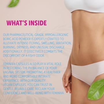 HealthFare Feminiva Boric Acid Vaginal Suppositories 30 Count