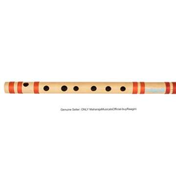 Indian Flute, Concert Quality Bansuri , Maharaja Musicals, Scale C Sharp Medium 18.6 Inches, FINEST ...
