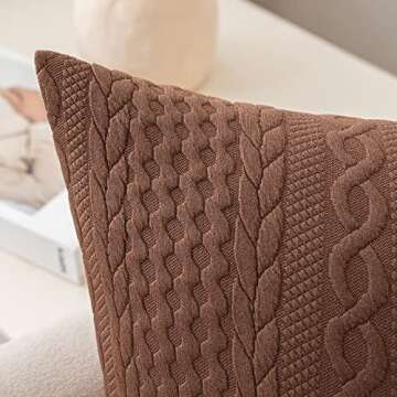 MIULEE Decorative Throw Pillow Covers Set of 2 Super Soft Modern Stretchy Embossed Patterned Cushion...