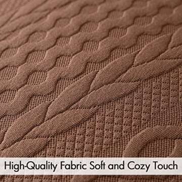 MIULEE Decorative Throw Pillow Covers Set of 2 Super Soft Modern Stretchy Embossed Patterned Cushion Covers for Farmhouse Couch Sofa Livingroom Bed,Brown 20x20 inch