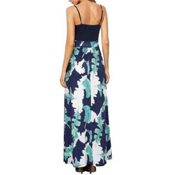 Newshows Womens' Summer Dress V Neck Sleeveless Maxi Dress