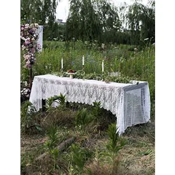 Elegant White Lace Tablecloth for Weddings and Events