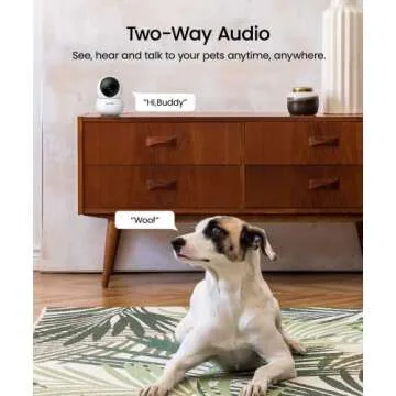 wansview Pet Camera Security Camera Indoor Wireless 2K for Pet/Dog/Cat/Nanny/Baby with Motion Detection, Indoor Home Camera with Phone app, Pan Tilt, SD Card&Cloud Storage, Compatible with Alexa