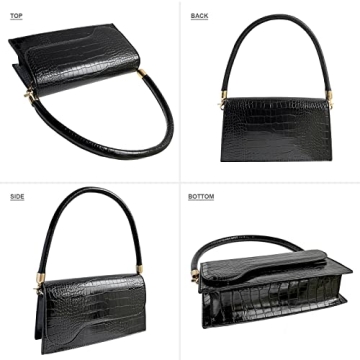 AMHDV Retro Crocodile Clutch Shoulder Bag Women Fashion